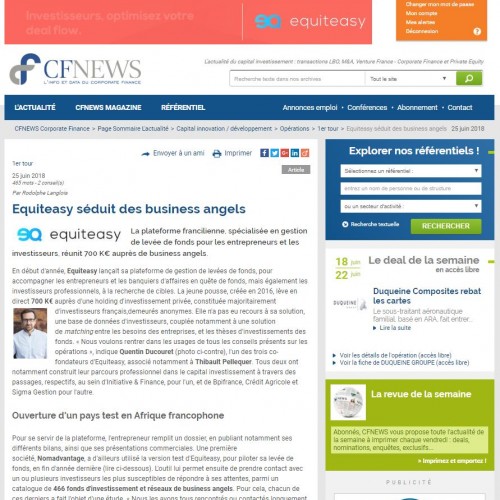Equiteasy dans CFNEWS
