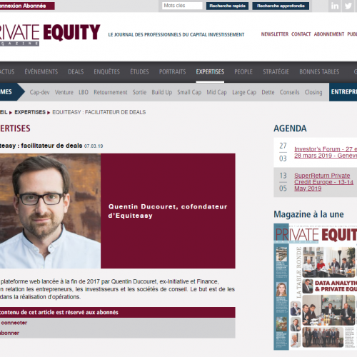 Equiteasy : Facilitateur de deals