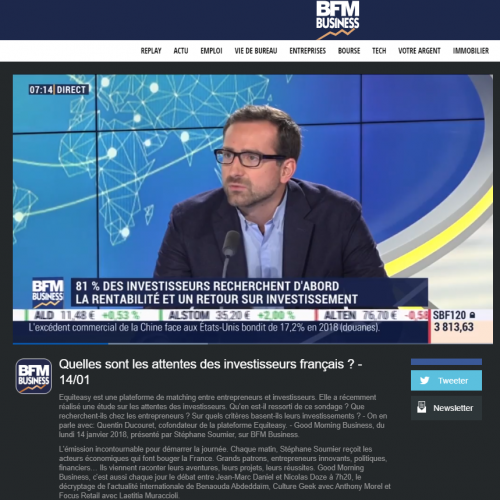 Equiteasy sur BFM Business